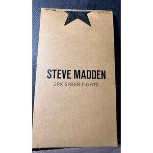 Steve Madden 2pk Sheer Tights 20 Denier Black Women's Sz. M/L (enforced toe) NEW
